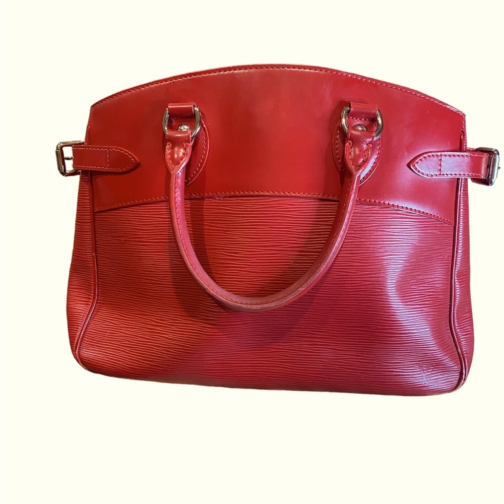 Authentic Louis Vuitton red handbag.